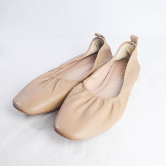 Kelly and Katie Womens 7.5 Nude Beige Nayana Ballet Flat Leather Slip On - Picture 3 of 8